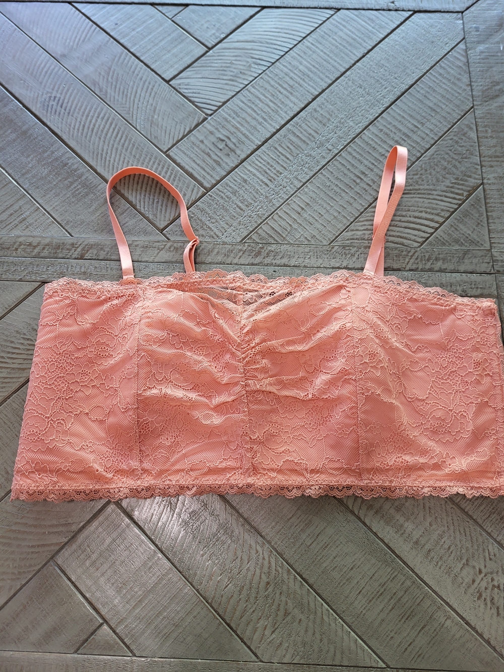 Torrid Curve Lace Bralette Peach Coral 4 Way Stretch